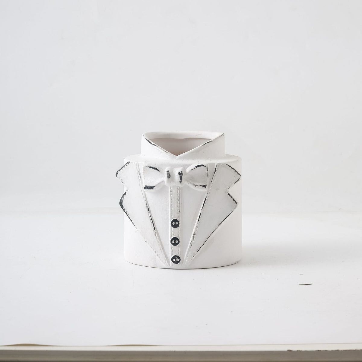 Decorative Vase Black-White Gray | Kelmera