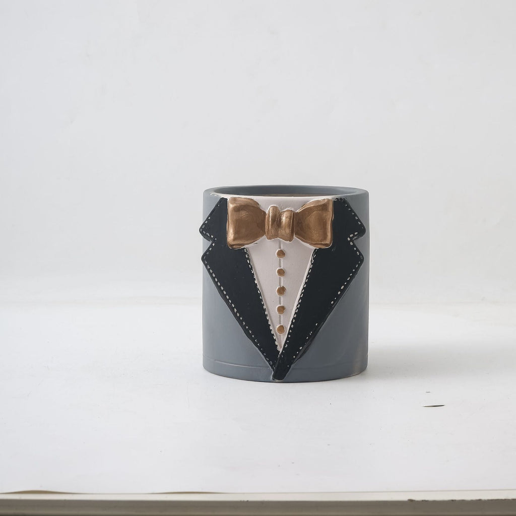Decorative Vase Black-White Gray | Kelmera