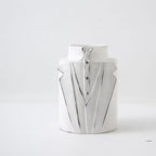 Decorative Vase Black-White Gray | Kelmera