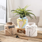 Decorative Vase Black-White Gray | Kelmera