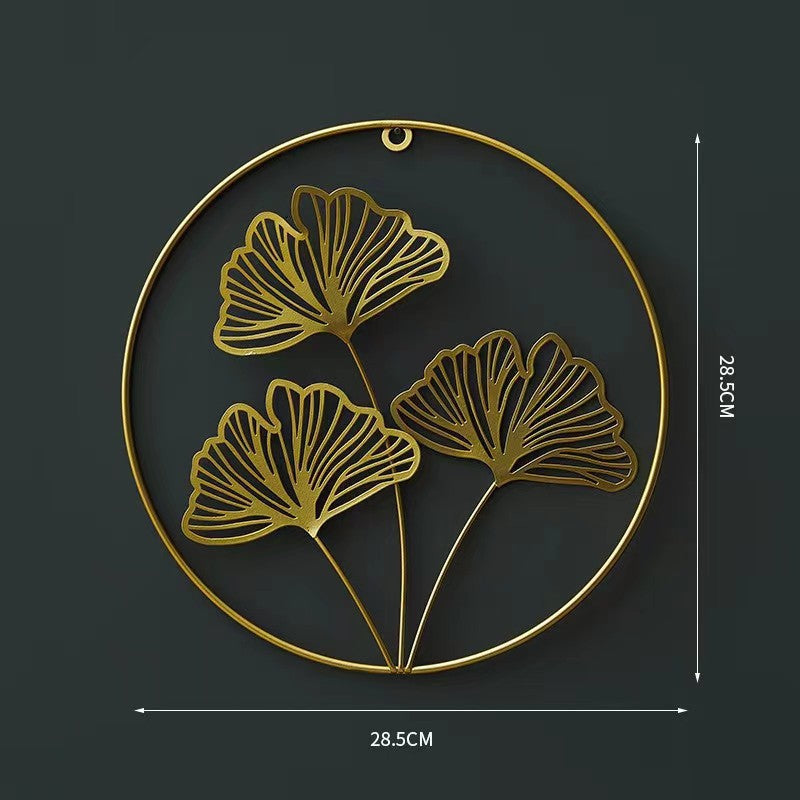 Decorative Wall Art Hollow Ginkgo Leaf Small Golden Clover | Kelmera