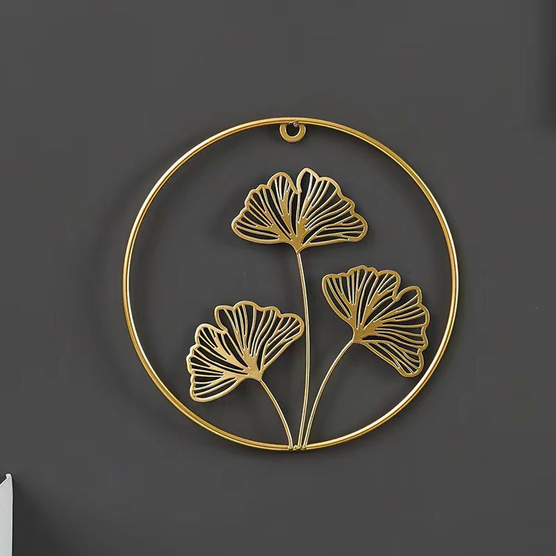 Decorative Wall Art Hollow Ginkgo Leaf Small Golden Clover | Kelmera