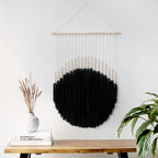 Decorative Wall Art with Wooden Beads and Thread Pendulum | Kelmera