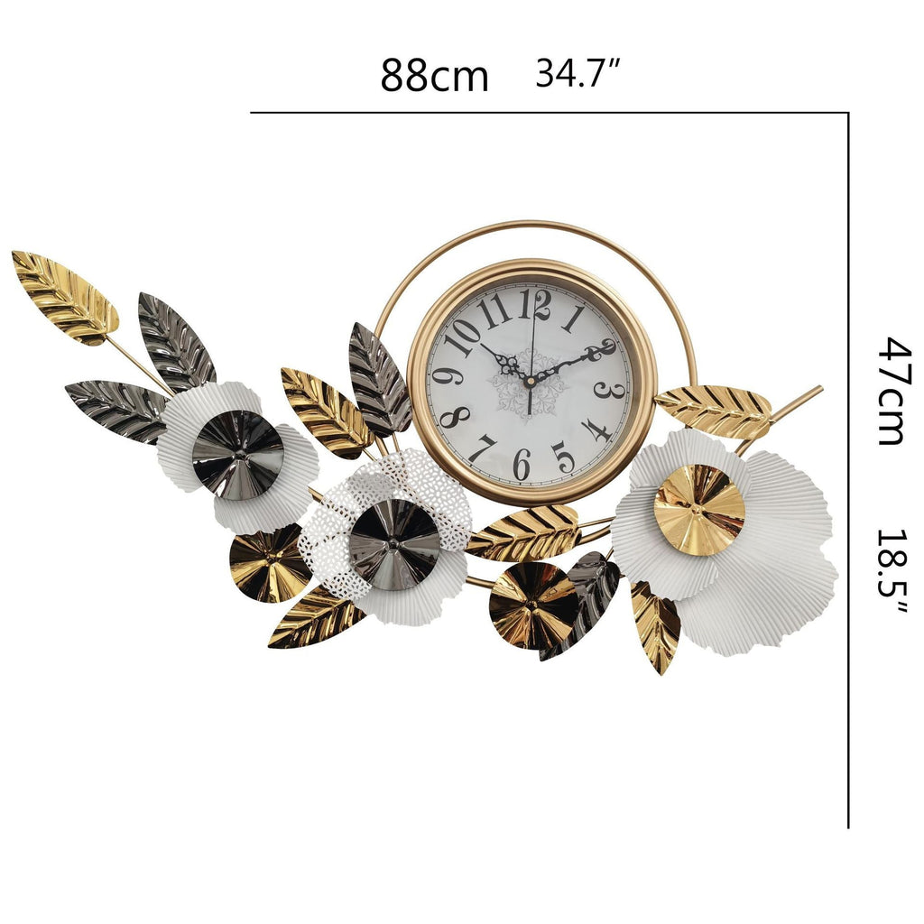 Decorative Wall Clock Gold | Kelmera