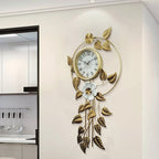 Decorative Wall Clock with Floral Accents | Kelmera