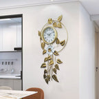 Decorative Wall Clock with Floral Accents | Kelmera