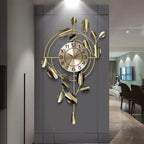 Decorative Wall Clock with Leaf Design | Kelmera