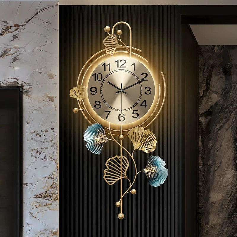 Decorative Wall Clock with Nature-Inspired Design | Kelmera