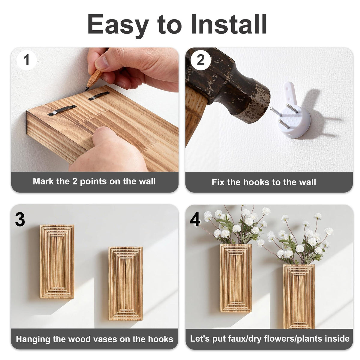 Decorative Wall Decoration Glass Wood | Kelmera