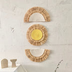 Decorative Wall Decoration with Synthetic Fiber and Wooden Beads | Kelmera