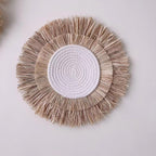 Decorative Wall Decoration with Synthetic Fiber and Wooden Beads | Kelmera