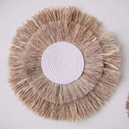 Decorative Wall Decoration with Synthetic Fiber and Wooden Beads | Kelmera
