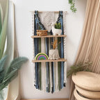 Decorative Wall Hanging Cotton Macrame Wood | Kelmera