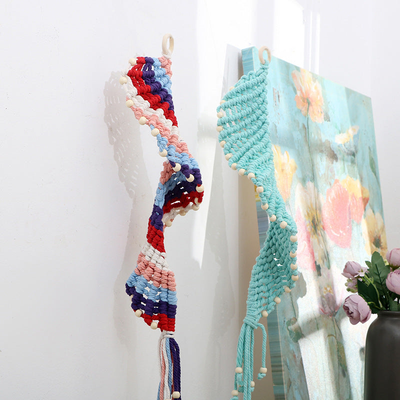 Decorative Wall Hanging Cotton Rope Wood Bead | Kelmera
