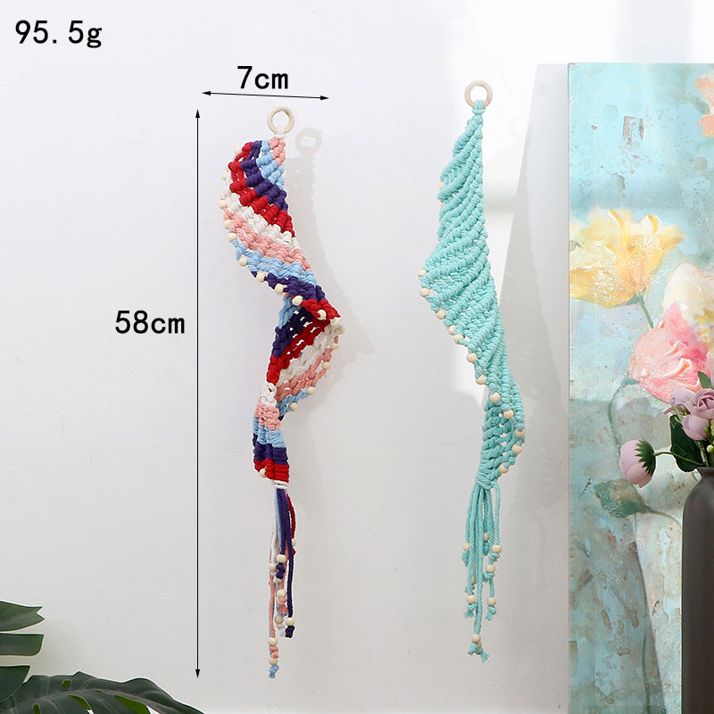 Decorative Wall Hanging Cotton Rope Wood Bead | Kelmera