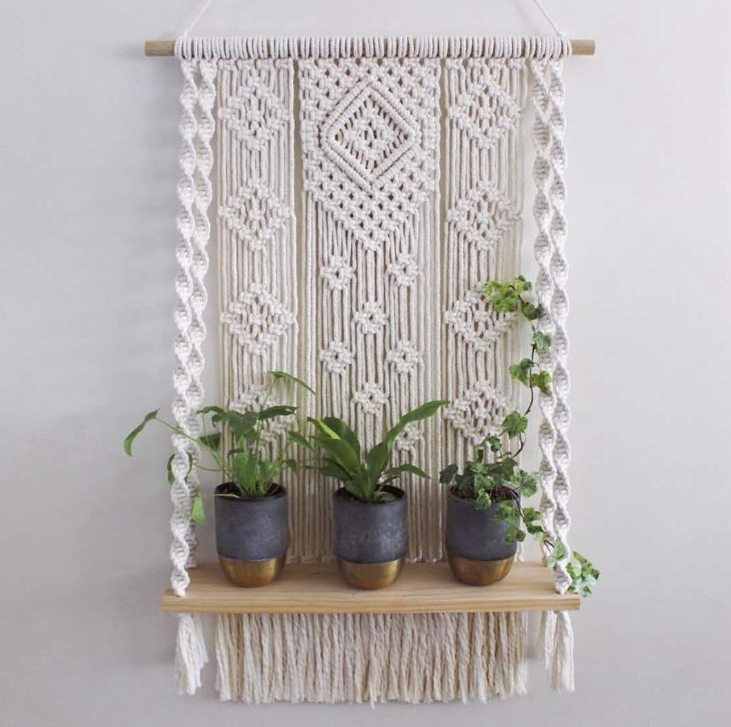 Decorative Wall Hanging Off White Apricot | Kelmera