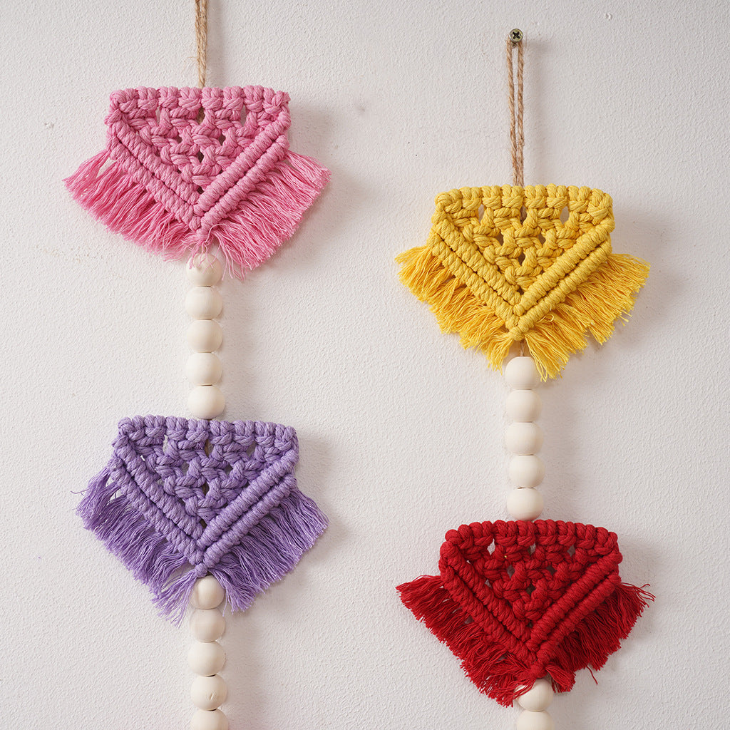 Decorative Wall Hanging Off White Red Yellow | Kelmera