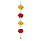 Decorative Wall Hanging Off White Red Yellow | Kelmera