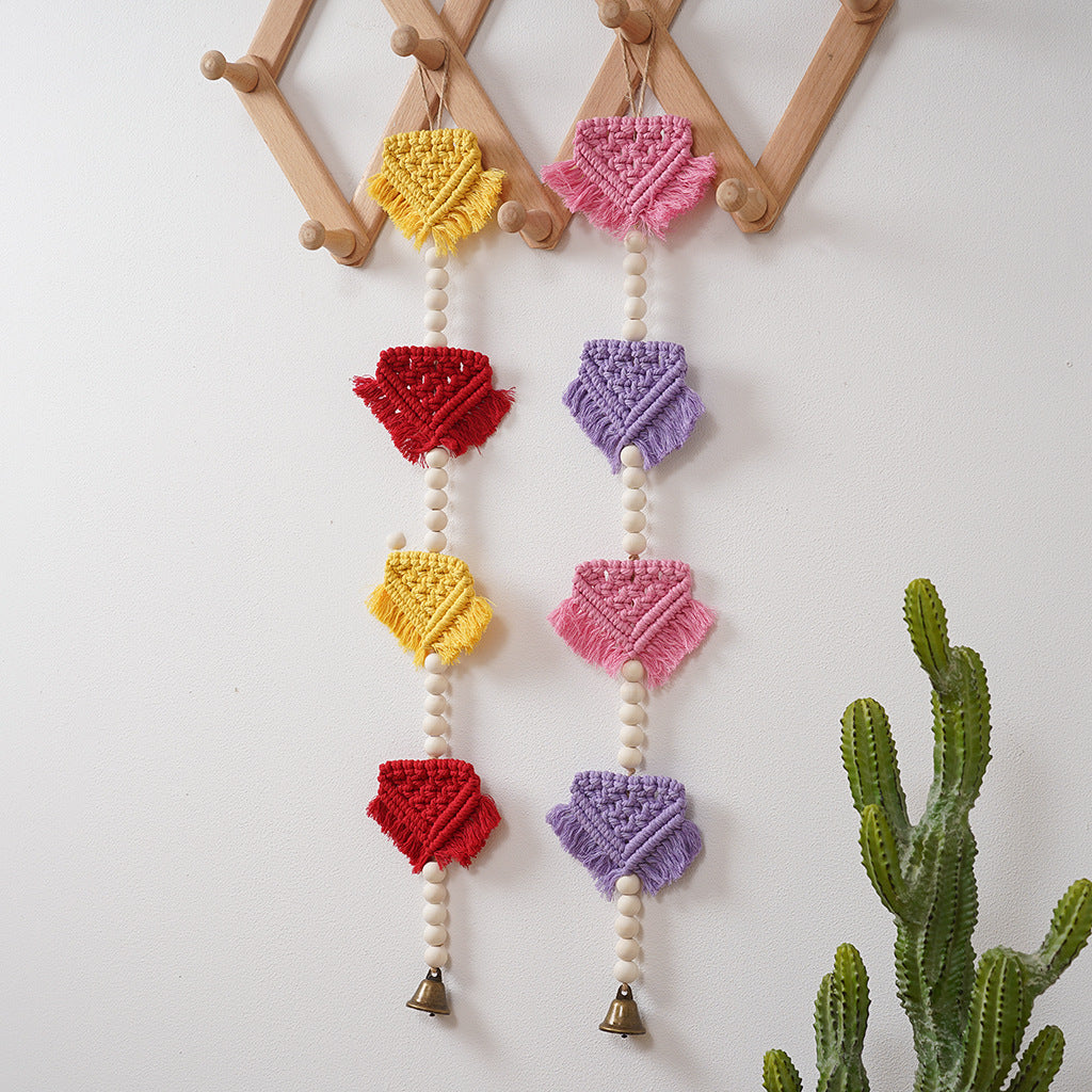 Decorative Wall Hanging Off White Red Yellow | Kelmera