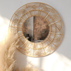 Decorative Wall Mirror Brown | Kelmera