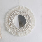 Decorative Wall Mirror Cotton Macrame Soft Textile | Kelmera