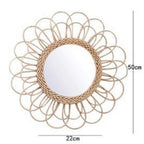 Decorative Wall Mirror made of Rattan | Kelmera