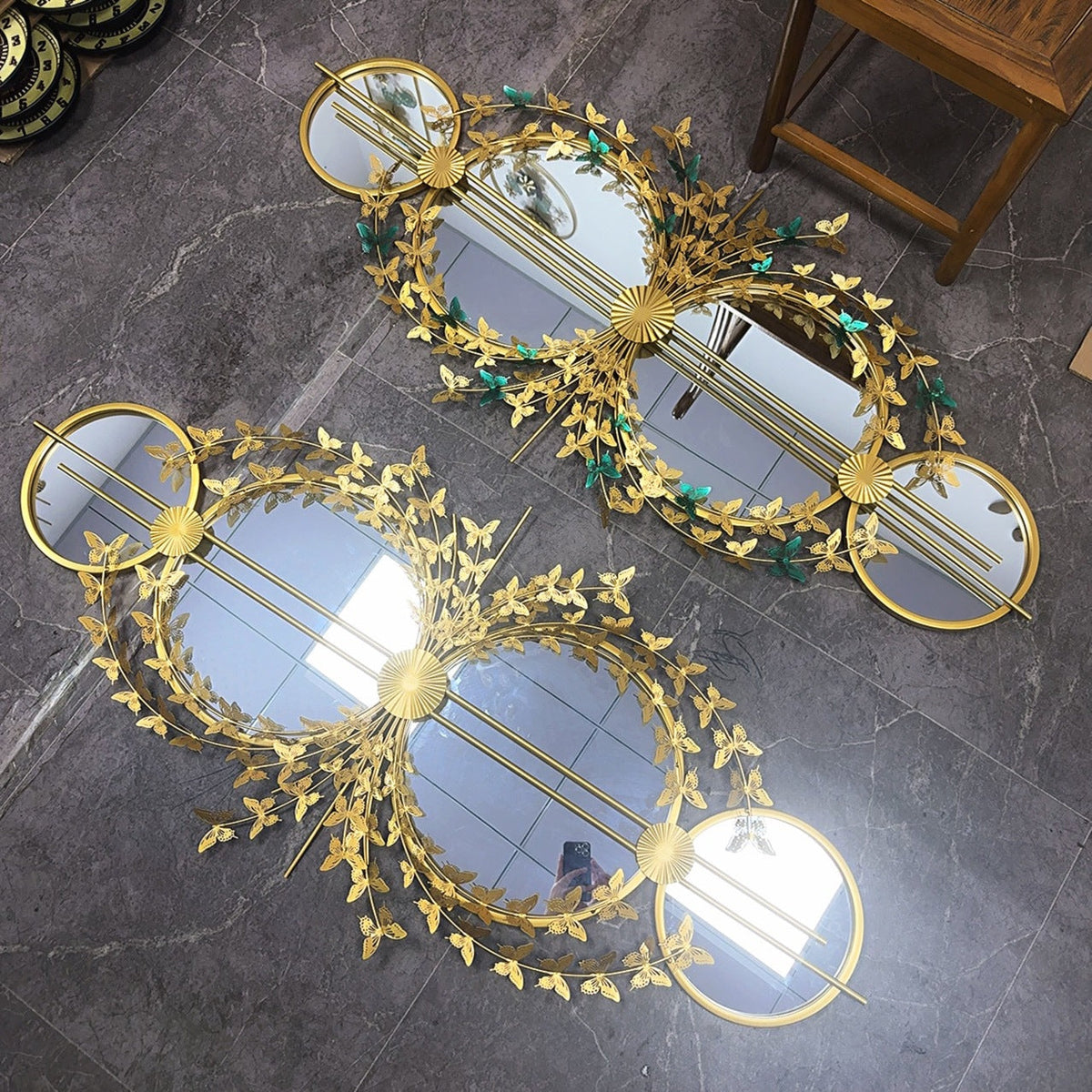 Decorative Wall Mirror with Floral Design | Kelmera
