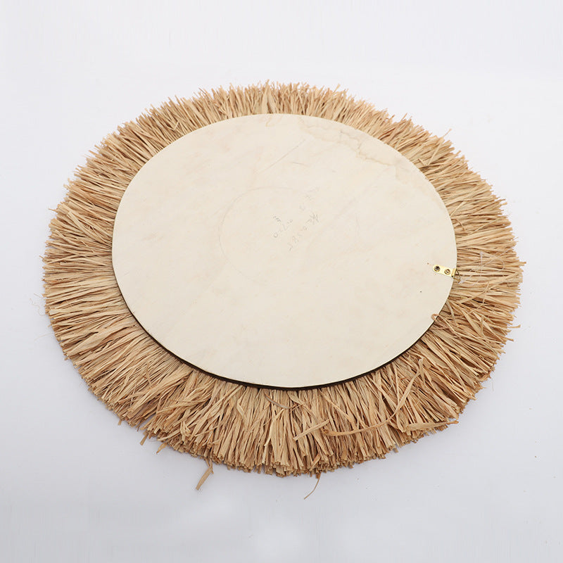 Decorative Wall Mirror with Natural Rattan Frame | Kelmera