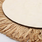 Decorative Wall Mirror with Natural Rattan Frame | Kelmera