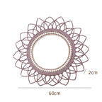 Decorative Wall Mirror with Rattan Frame | Kelmera