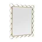 Decorative Wall Mirror with Wavy Edge Champagne | Kelmera