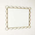 Decorative Wall Mirror with Wavy Edge Champagne | Kelmera