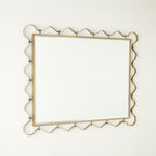 Decorative Wall Mirror with Wavy Edge Champagne | Kelmera