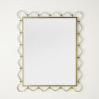 Decorative Wall Mirror with Wavy Edge Champagne | Kelmera