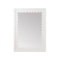 Decorative Wall Mirror with Wavy Edge White | Kelmera