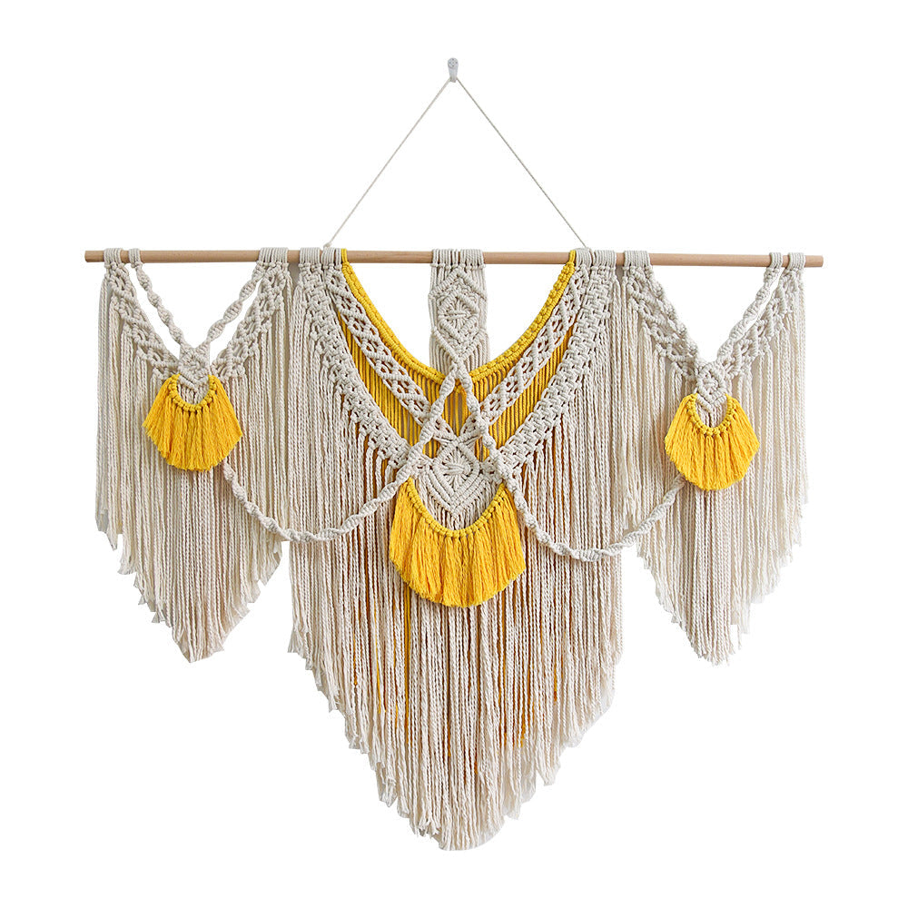Decorative Wall Tapestry Ivory Beige | Kelmera
