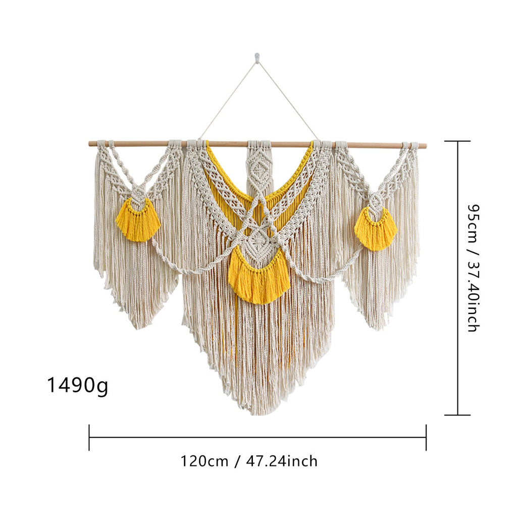 Decorative Wall Tapestry Ivory Beige | Kelmera