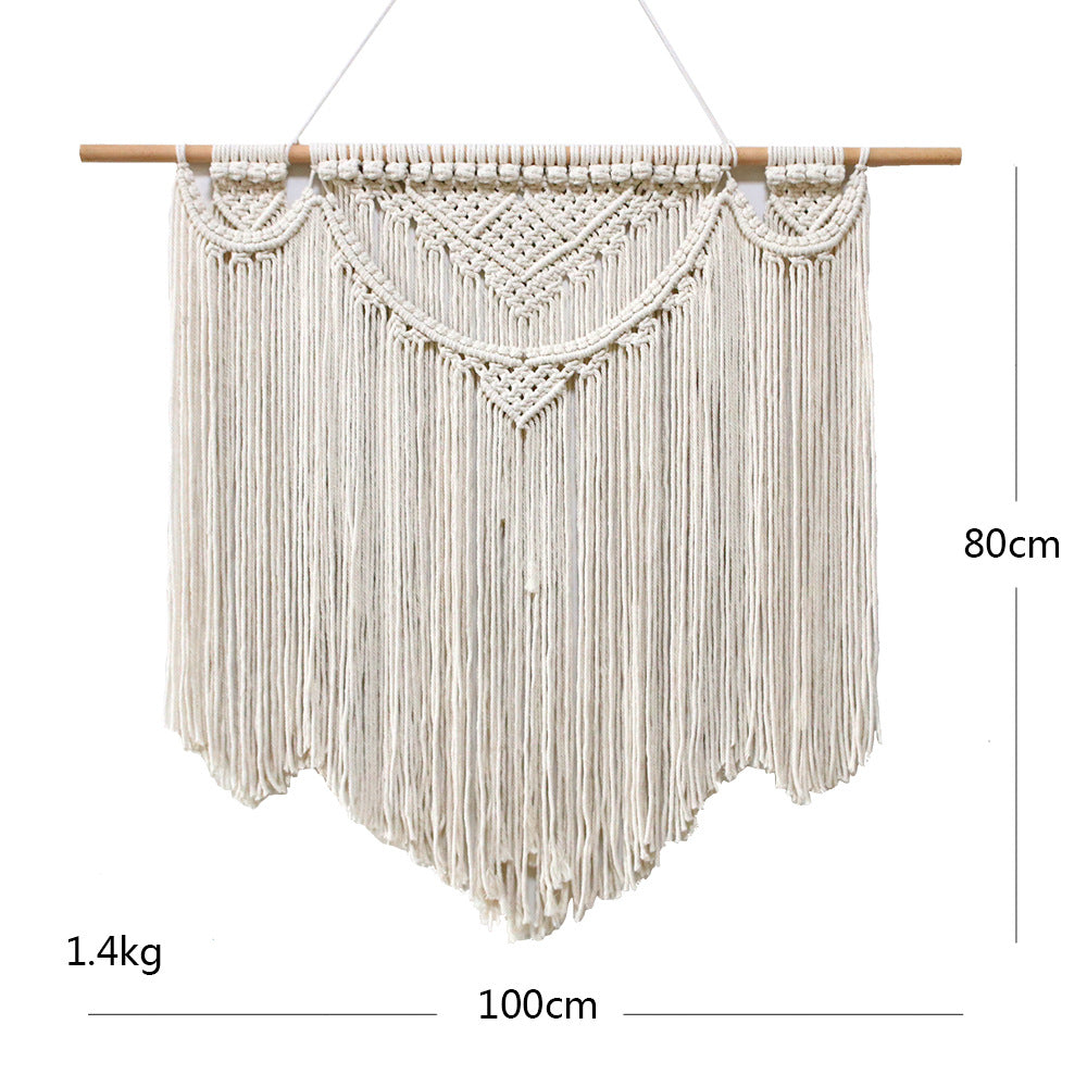 Decorative Wall Tapestry Ivory Beige | Kelmera