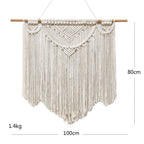 Decorative Wall Tapestry Ivory Beige | Kelmera