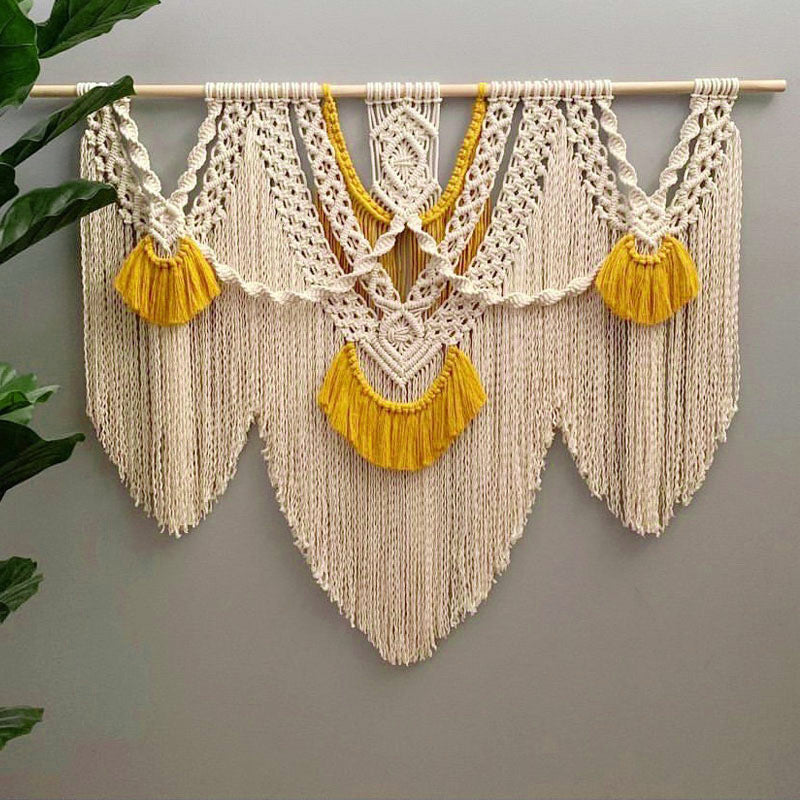 Decorative Wall Tapestry Ivory Beige | Kelmera