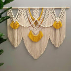 Decorative Wall Tapestry Ivory Beige | Kelmera