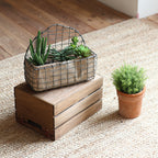 Decorative Wire Basket with Jute Bag | Kelmera