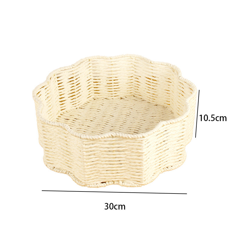 Decorative Woven Basket White | Kelmera