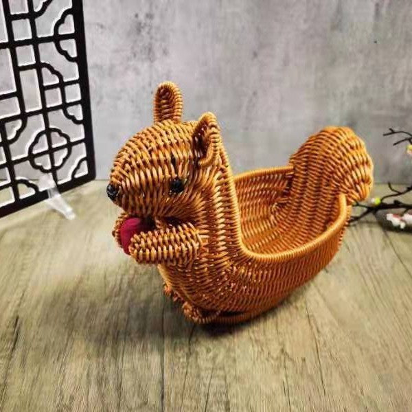 Decorative Woven Dog-Shaped Storage Basket | Kelmera