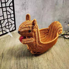 Decorative Woven Dog-Shaped Storage Basket | Kelmera