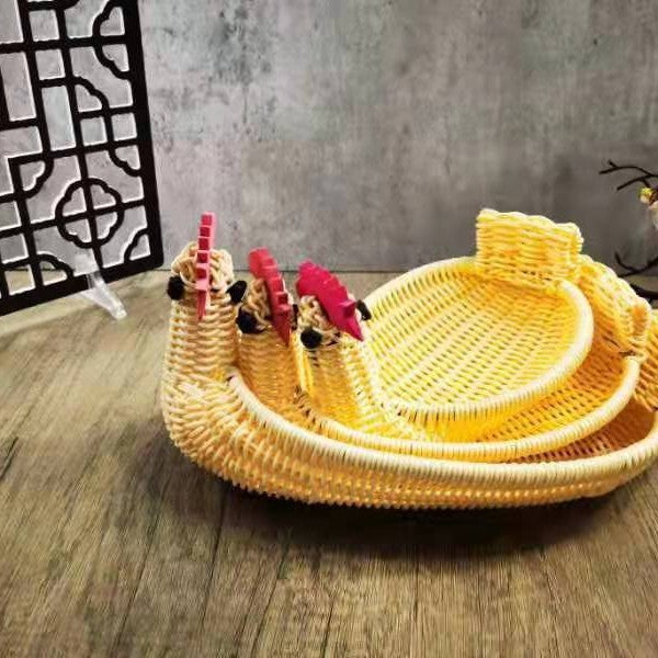 Decorative Woven Dog-Shaped Storage Basket | Kelmera