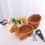 Decorative Woven Dog-Shaped Storage Basket | Kelmera
