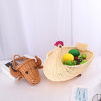 Decorative Woven Dog-Shaped Storage Basket | Kelmera