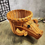 Decorative Woven Dog-Shaped Storage Basket | Kelmera