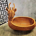 Decorative Woven Dog-Shaped Storage Basket | Kelmera